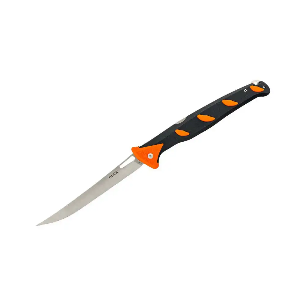 Buck 13277 148 Hookset Fileto Bıçağı, Turuncu-gri
